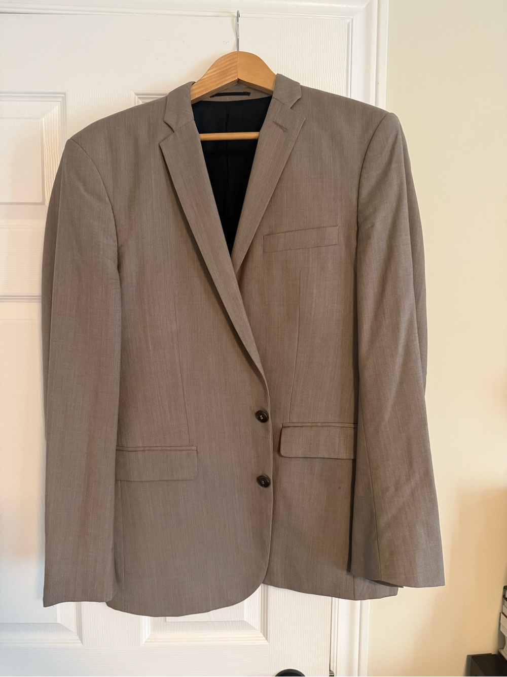 J.Lindeberg Light Gray Single-Breasted Two-Button Blazer